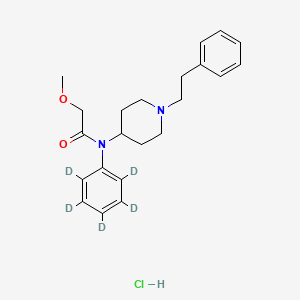 molecular formula C22H29ClN2O2 B12350781 2-methoxy-N-phenyl-d5-N-[1-(2-phenylethyl)-4-piperidinyl]-acetamide,monohydrochloride 