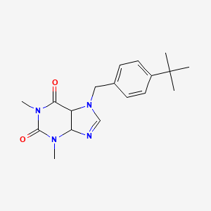 7-[(4-Tert-butylphenyl)methyl]-1,3-dimethyl-4,5-dihydropurine-2,6-dione