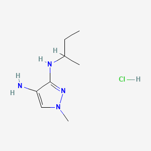 molecular formula C8H17ClN4 B12350819 N~3~-(sec-butyl)-1-methyl-1H-pyrazole-3,4-diamine CAS No. 1431965-25-1