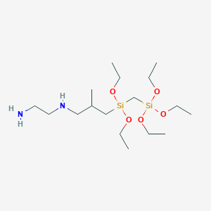 molecular formula C17H42N2O5Si2 B12350820 N'-[3-[diethoxy(triethoxysilylmethyl)silyl]-2-methylpropyl]ethane-1,2-diamine 