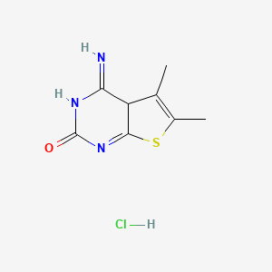 4-imino-5,6-dimethyl-4aH-thieno[2,3-d]pyrimidin-2-one;hydrochloride