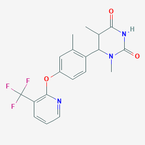 1,5-dimethyl-6-[2-methyl-4-[3-(trifluoromethyl)pyridin-2-yl]oxyphenyl]-1,3-diazinane-2,4-dione