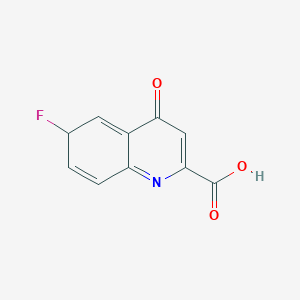 molecular formula C10H6FNO3 B12350928 6-fluoro-4-oxo-6H-quinoline-2-carboxylic acid 