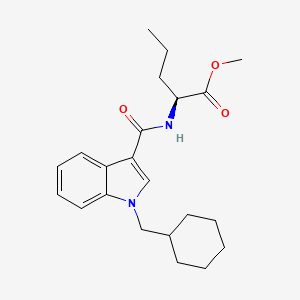 molecular formula C22H30N2O3 B12351024 methyl(S)-2-(1-(cyclohexylmethyl)-1H-indole-3-carboxamido)pentanoate 