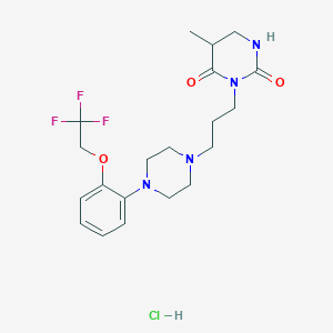 5-Methyl-3-[3-[4-[2-(2,2,2-trifluoroethoxy)phenyl]piperazin-1-yl]propyl]-1,3-diazinane-2,4-dione;hydrochloride