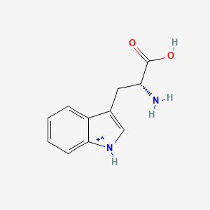 molecular formula C11H12N2O2+ B1235105 3-[(2R)-2-amino-2-carboxyethyl]-1H-indol-1-ium-1-yl 
