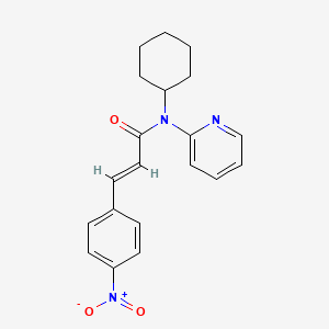 molecular formula C20H21N3O3 B1235112 (E)-N-cyclohexyl-3-(4-nitrophenyl)-N-pyridin-2-ylprop-2-enamide 