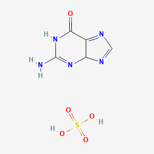 molecular formula C5H7N5O5S B12351125 2-Amino-1,4-dihydropurin-6-one;sulfuric acid 