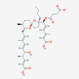 Butanedioic acid, 1-[(1S,2E,4E)-1-[(2R,5S,7R,8S)-2-butyl-7-[(2E,4E,6S,7S,8E)-9-carboxy-6-hydroxy-3,7-dimethyl-2,4,8-nonatrien-1-yl]-8-methyl-1,6-dioxaspiro[4.5]dec-2-yl]-5-carboxy-4-methyl-2,4-pentadien-1-yl] ester