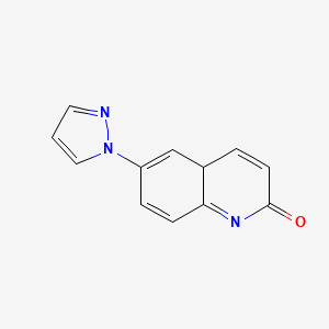 molecular formula C12H9N3O B12351188 6-pyrazol-1-yl-4aH-quinolin-2-one 