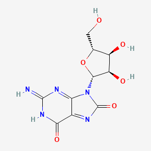 molecular formula C10H11N5O6 B12351191 9-[(2R,3R,4S,5R)-3,4-dihydroxy-5-(hydroxymethyl)oxolan-2-yl]-2-iminopurine-6,8-dione 