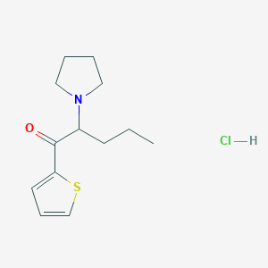 molecular formula C13H20ClNOS B12351249 2-(Pyrrolidin-1-yl)-1-(thiophen-2-yl)pentan-1-one,monohydrochloride 