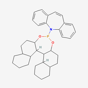 molecular formula C34H42NO2P B12351250 11-(12,14-Dioxa-13-phosphapentacyclo[13.8.0.02,11.03,8.018,23]tricosan-13-yl)benzo[b][1]benzazepine 