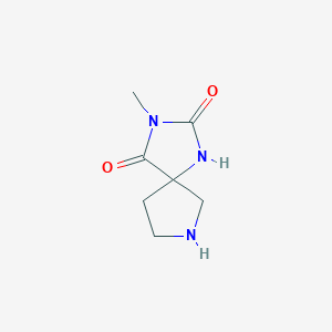 molecular formula C7H11N3O2 B12351270 3-Methyl-1,3,7-triazaspiro[4.4]nonane-2,4-dione 