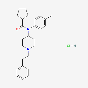 molecular formula C26H35ClN2O B12351283 N-(1-phenethylpiperidin-4-yl)-N-(p-tolyl)cyclopentanecarboxamide,monohydrochloride CAS No. 2748409-68-7