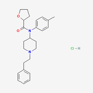 molecular formula C25H33ClN2O2 B12351294 N-(1-phenethylpiperidin-4-yl)-N-(p-tolyl)tetrahydrofuran-2-carboxamide,monohydrochloride CAS No. 2749433-21-2