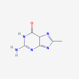 molecular formula C6H7N5O B12351298 2-Amino-8-methyl-1,5-dihydropurin-6-one 