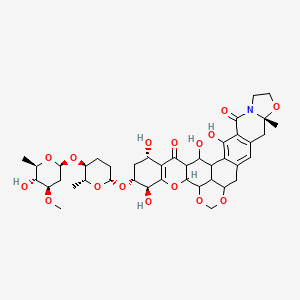 molecular formula C41H53NO16 B12351300 (6S,8R,9S,17R,23R)-2,6,9,30-tetrahydroxy-8-[(2S,5S,6R)-5-[(2S,4R,5R,6R)-5-hydroxy-4-methoxy-6-methyloxan-2-yl]oxy-6-methyloxan-2-yl]oxy-23-methyl-11,14,16,24-tetraoxa-27-azaoctacyclo[15.14.1.03,12.05,10.013,32.019,31.021,29.023,27]dotriaconta-5(10),19,21(29),30-tetraene-4,28-dione 