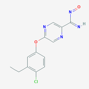 5-(4-chloro-3-ethylphenoxy)-N-oxopyrazine-2-carboximidamide