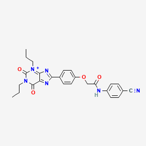 N-(4-cyanophenyl)-2-[4-(2,6-dioxo-1,3-dipropylpurin-3-ium-8-yl)phenoxy]acetamide