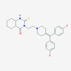 3-[2-[4-[bis(4-fluorophenyl)methylidene]piperidin-1-yl]ethyl]-2-sulfanylidene-4a,5,6,7,8,8a-hexahydro-1H-quinazolin-4-one