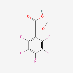 molecular formula C10H7F5O3 B1235139 alpha-Methyl-alpha-methoxypentafluorophenylacetic acid CAS No. 42011-74-5