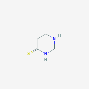 molecular formula C4H8N2S B12351428 Hexahydropyrimi-dine-4-thione 