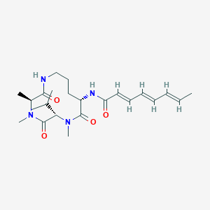 N-[3,4,7-Trimethyl-6-(1-methylethyl)-2,5,8-trioxo-1,4,7-triazacyclododecan-9-yl]-2,4,6-octatrienamide