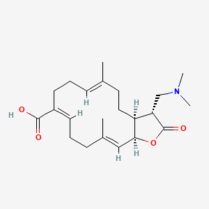 molecular formula C22H33NO4 B1235145 17-Dimethylaminolobohedleolide 