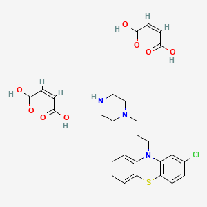 molecular formula C27H30ClN3O8S B12351452 2-Chloro-10-[3-(piperazin-1-YL)propyl]-10H-phenothiazine dimaleate 