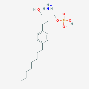 molecular formula C19H34NO5P B12351475 [2-azaniumyl-2-(hydroxymethyl)-4-(4-octylphenyl)butyl] hydrogen phosphate 