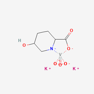 molecular formula C6H9K2NO8V-4 B12351486 dipotassium;5-hydroxypiperidin-1-ide-2-carboxylate;oxovanadium;diperoxide 