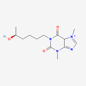 1-[(5S)-5-hydroxyhexyl]-3,7-dimethyl-5H-purin-7-ium-2,6-dione