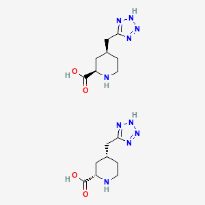 molecular formula C16H26N10O4 B12351518 (2R,4S)-4-(2H-tetrazol-5-ylmethyl)piperidine-2-carboxylic acid 