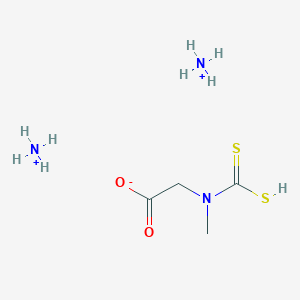 molecular formula C4H14N3O2S2+ B12351596 diazanium;2-[dithiocarboxy(methyl)amino]acetate 