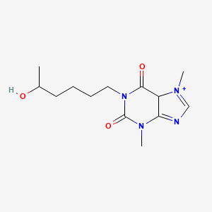 1-(5-hydroxyhexyl)-3,7-dimethyl-5H-purin-7-ium-2,6-dione