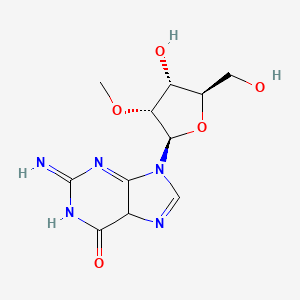 molecular formula C11H15N5O5 B12351628 9-[(2R,3R,4R,5R)-4-hydroxy-5-(hydroxymethyl)-3-methoxyoxolan-2-yl]-2-imino-5H-purin-6-one 