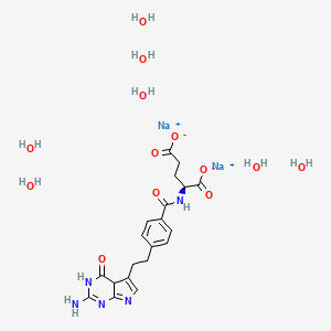 disodium;(2S)-2-[[4-[2-(2-amino-4-oxo-3,4a-dihydropyrrolo[2,3-d]pyrimidin-5-yl)ethyl]benzoyl]amino]pentanedioate;heptahydrate