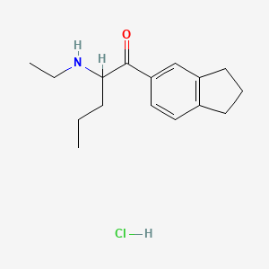 1-(2,3-dihydro-1H-inden-5-yl)-2-(ethylamino)pentan-1-one,monohydrochloride