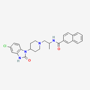 N-[2-[4-(5-chloro-2,3-dihydro-2-oxo-1H-benzimidazol-1-yl)-1-piperidinyl]-1-methylethyl]-2-naphthalenecarboxamide