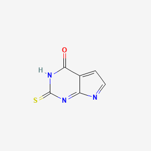 molecular formula C6H3N3OS B12351688 2-Sulfanylidenepyrrolo[2,3-d]pyrimidin-4-one 