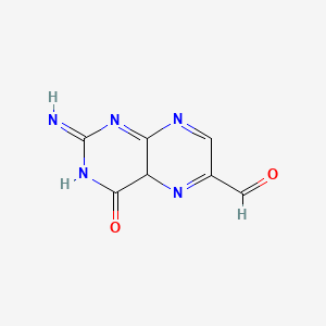 molecular formula C7H5N5O2 B12351720 2-imino-4-oxo-4aH-pteridine-6-carbaldehyde 