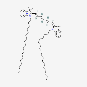 (2Z)-2-[(2E,4E,6E)-7-(3,3-dimethyl-1-octadecylindol-1-ium-2-yl)hepta-2,4,6-trienylidene]-3,3-dimethyl-1-octadecylindole;iodide