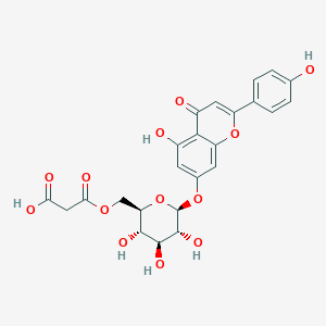 molecular formula C24H22O13 B1235174 芹菜素 7-(6''-苹果酰葡萄糖苷) CAS No. 86546-87-4