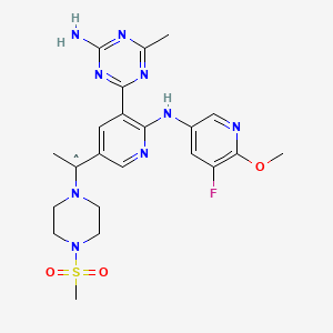 molecular formula C22H27FN9O3S B12351744 CID 156588517 