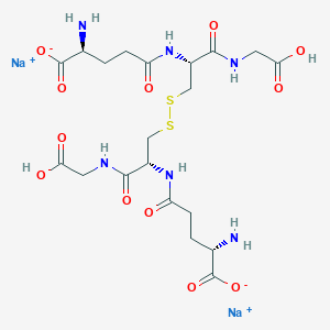 disodium;(2S)-2-amino-5-[[(2R)-3-[[(2R)-2-[[(4S)-4-amino-4-carboxylatobutanoyl]amino]-3-(carboxymethylamino)-3-oxopropyl]disulfanyl]-1-(carboxymethylamino)-1-oxopropan-2-yl]amino]-5-oxopentanoate