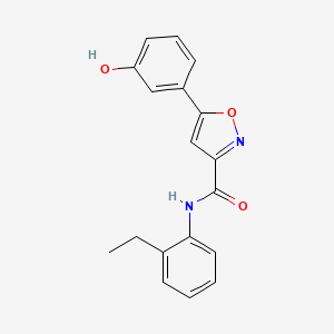 molecular formula C18H16N2O3 B1235177 N-(2-乙基苯基)-5-(3-羟基苯基)-3-异噁唑甲酰胺 