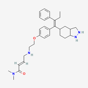 molecular formula C31H42N4O2 B12351792 (E)-4-[2-[4-[(Z)-1-(2,3,3a,4,5,6,7,7a-octahydro-1H-indazol-5-yl)-2-phenylbut-1-enyl]phenoxy]ethylamino]-N,N-dimethylbut-2-enamide 