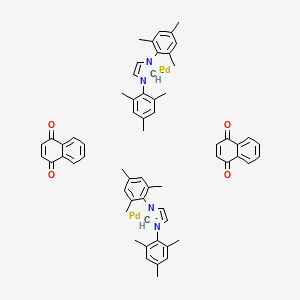 1,3-Bis(2,4,6-trimethylphenyl)imidazol-2-ylidene(1,4-naphthoquinone)palladium (0) dime