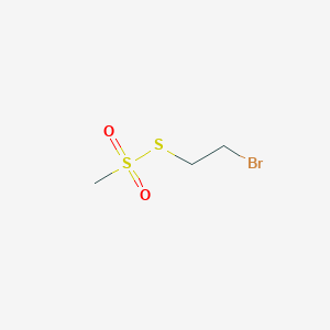 molecular formula C3H7BrO2S2 B12351847 Methanesulfonothioic acid, S-(2-bromoethyl) ester 